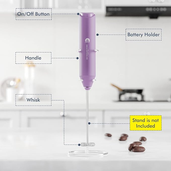 Powerful Milk Frother Handheld Foam Maker, Mini Whisk Drink Mixer - Image 3