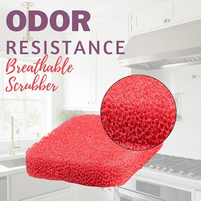 Peachy Clean Silicone Dish Sponge Scrubbers, Fresh Berry Scent, Non-Scratch - Image 4