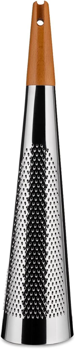 Alessi "Todo" Giant Cheese And Nutmeg Grater in Steel And Wood by Alessi