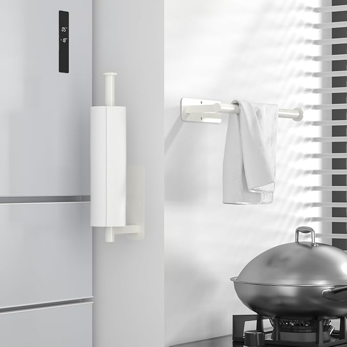 ASTOFLI Paper Towel Holder Under Cabinet No Drilling, Self Adhesive Paper Towel - Image 6