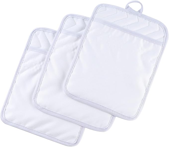 Anyi Pot Holders and Oven Mitts 7" X 9" Heat Resistant Pocket Pot Holder Set by Unknown