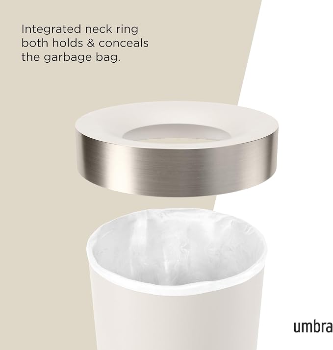 Umbra Vento Kitchen Trash Can – Large 16 Gal Open Top Garbage Can - Image 4