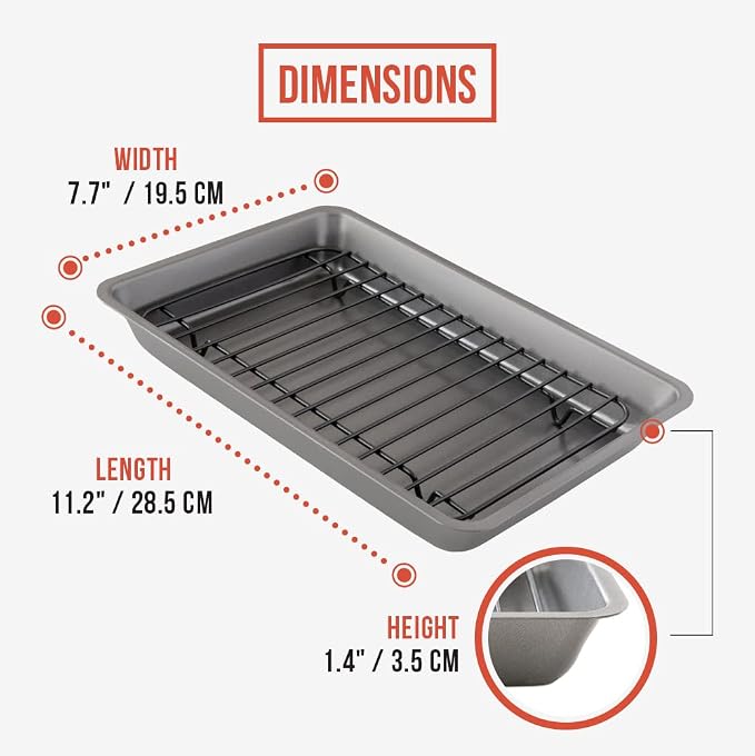 Chef Pomodoro Nonstick Carbon Steel Small Roasting Pan - Image 2