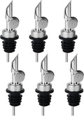 6PCS Liquor Bottle Pourers, Auto Flip Olive Oil Dispenser Spout, Weighted by BALTRE