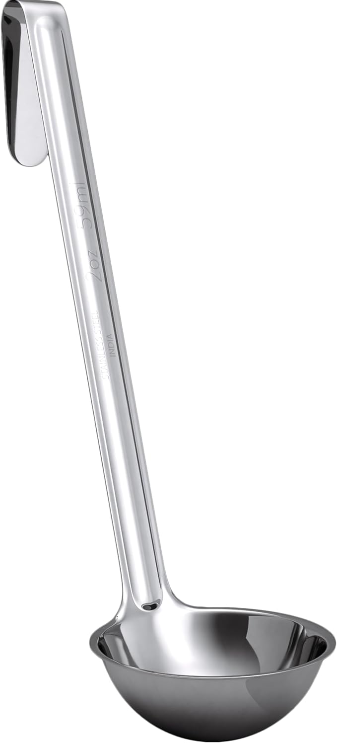 Super Sturdy, Ergonomic 2 Oz. Soup Ladle 1 Pk. Stainless Steel Ladles by FoodRestaurantSupplies