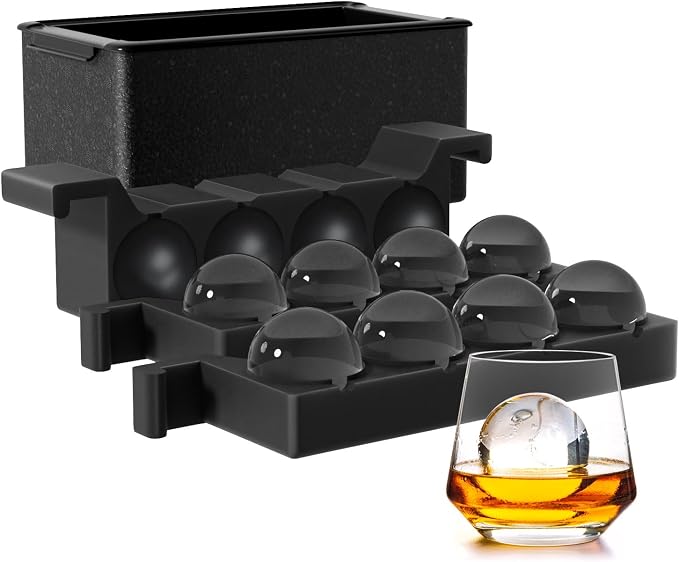 Clear Ice Ball Maker for Whiskey: FDDBI Circle Ice Cube Tray Make 2Inch Ice by FDDBI
