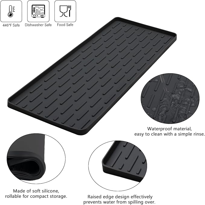 Silicone Coffee Mat, Eco-friendly, Hygienic Drying Pad, Leak-Proof and Non-Slip - Image 3