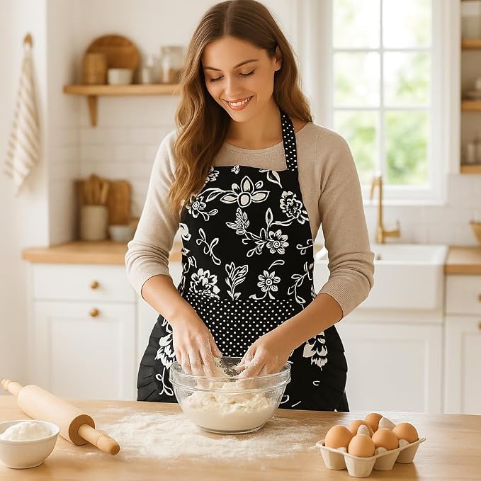 G2PLUS Vintage Floral Kitchen Apron - Image 5