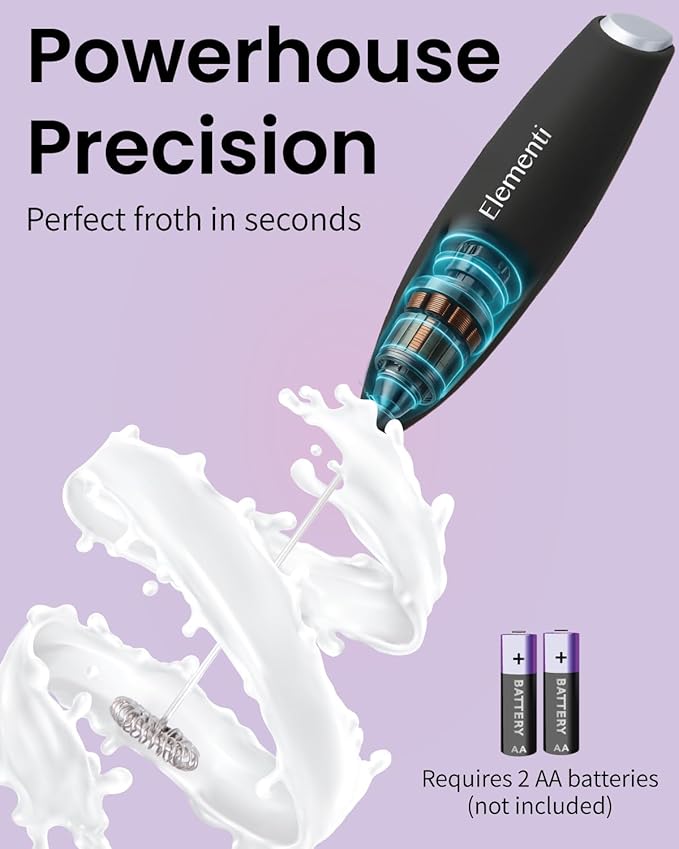 Elementi Electric Milk Frother Handheld - Image 3