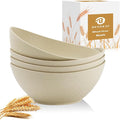 Large Bowls 65 OZ, Wheat Straw Bowls Set of 4, Unbreakable Salad Bowl, by BUSOKIP