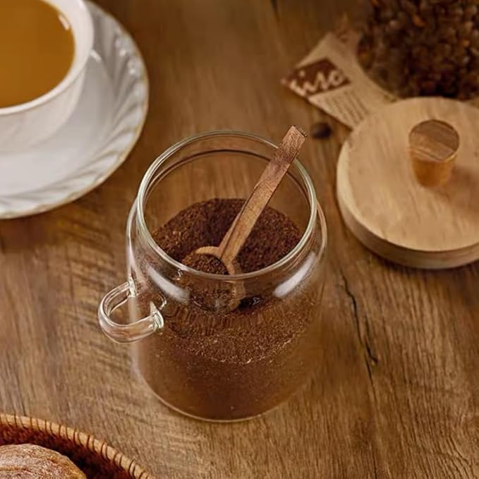 ANSQU Glass Jar with Lid, 20.3oz Food Storage Containers Coffee Jar Coffee - Image 5