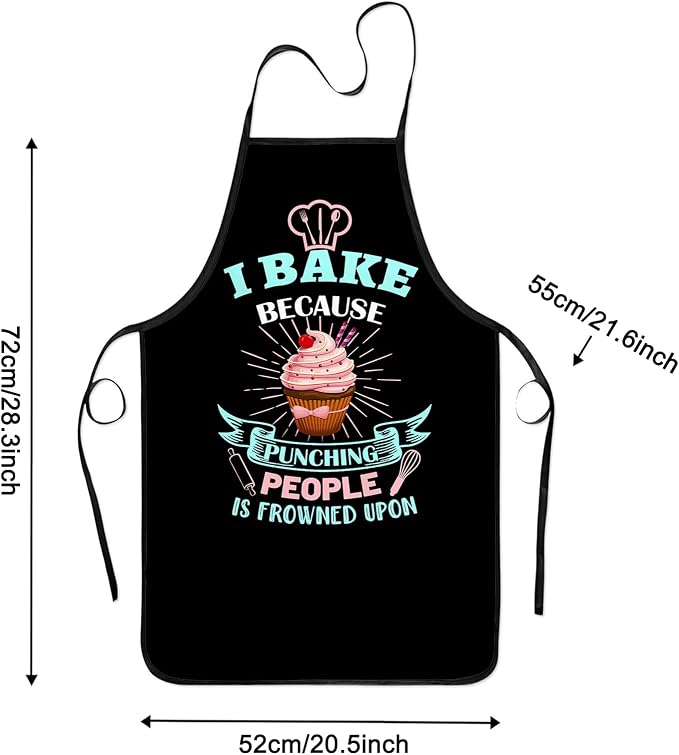 Baking Apron for Women I Baking Because People Is Frowned Aprons Gifts for Men - Image 4