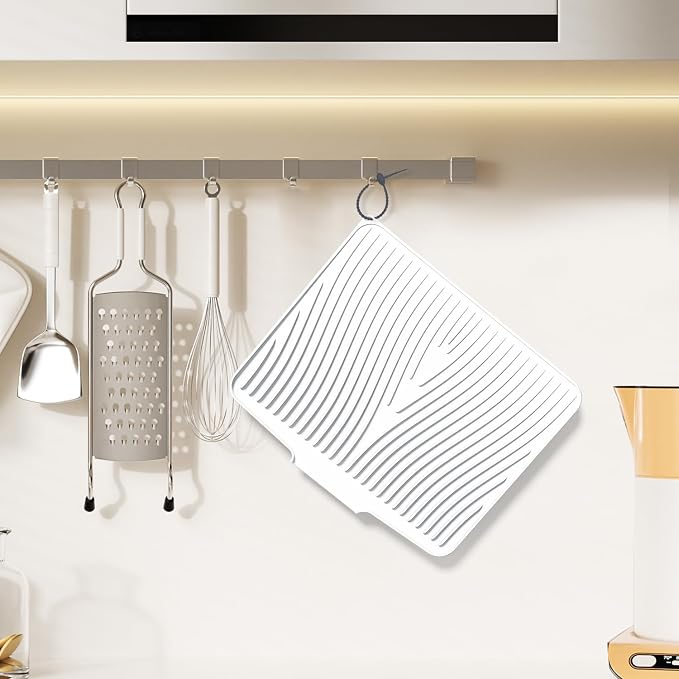 Silicone Dish Drying Mat for Kitchen Counter, Dish Drying Pad, Non-Slip Drain - Image 6