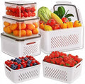 5-Pack Fruit Storage Containers with Removable Colanders