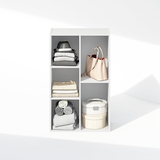 Furinno Reed Closet Organizers and Storage, 5-Cube Reversible Closet Shelves - Image 4