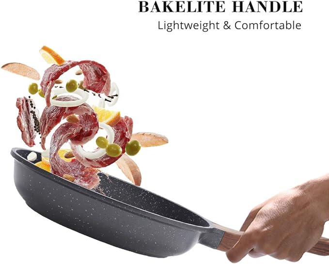 SENSARTE Nonstick Frying Pan Skillet, Swiss Granite Coating Omelette Pan - Image 5
