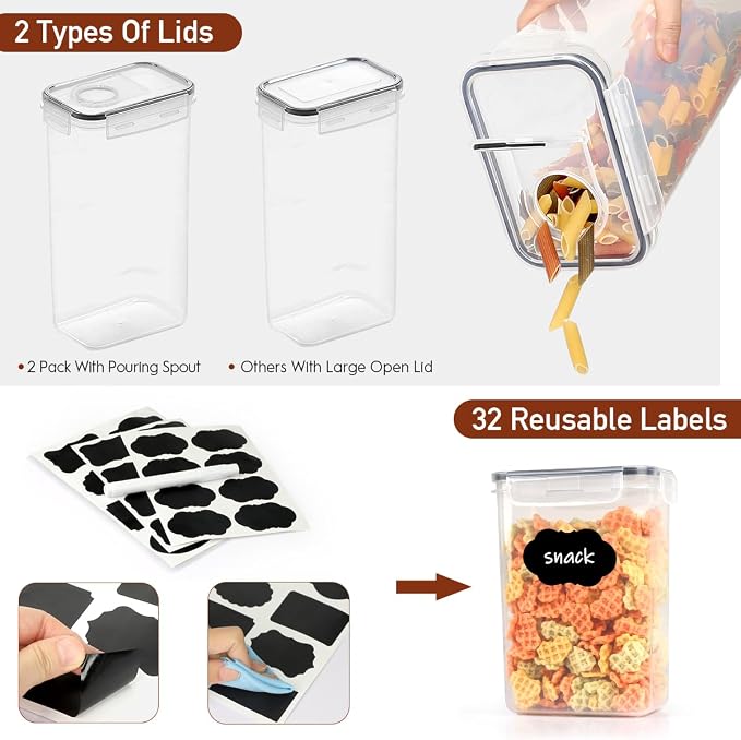 JUJOJB 64 PCS Airtight Food Storage Containers - Image 3