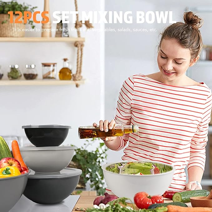 BoxedHome BPA Free Plastic Round Mixing Bowl - Image 7