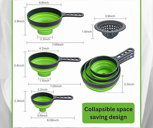 Collapsible Funnel Set of 3 | Silicone Pot Edge Soup Pour Spout | Food Grade - Image 4