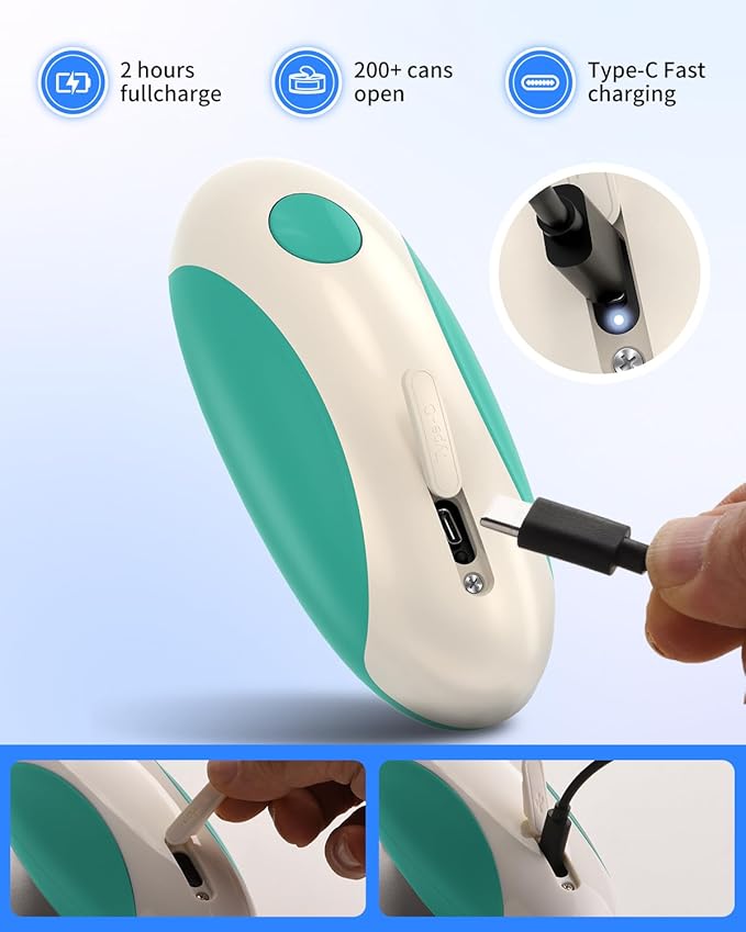 CIRCLE JOY Rechargeable Electric Can Opener, One-Touch Automatic Can Opening - Image 3