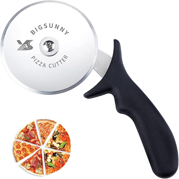 MSY BIGSUNNY Pro Pizza Cutter, Stainless Steel Pizza Cutter Wheel, by MSYBIGSUNNY