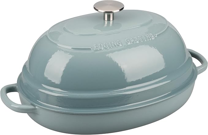 EDGING CASTING Enameled Oval Cast Iron Dutch Oven Pot - Image 7
