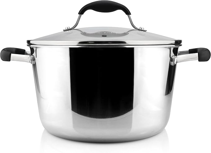 AVACRAFT 18/10 Tri-Ply Stainless Steel 5 Quart Dutch Oven Pot by AVACRAFT