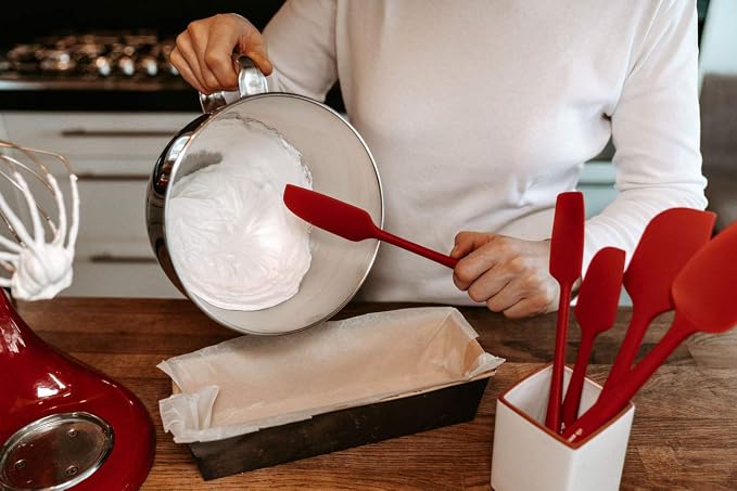 KITCHENLOVE Premium 600°F Heat Resistant 5 Piece Silicone Spatula Set - Image 5