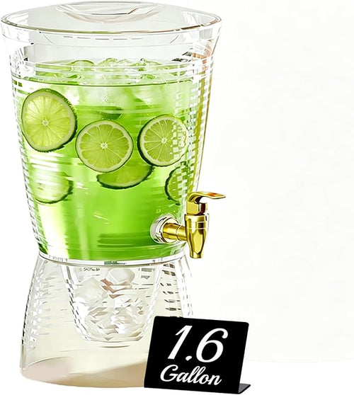 1 Pack Drink Dispenser for Parties 1.6 Gallon, Large 6L Plastic Water Dispenser by Unknown