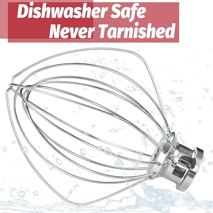 K45WW Dishwasher Safe Whisk Attachment Fits 4.5 Quart and 5 QT KitchenAid - Image 3