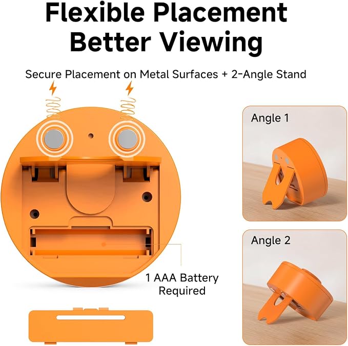 60-Minute Visual Timer, Twist to Set, Loud Battery-Powered Alarm, Bright Rotary - Image 4