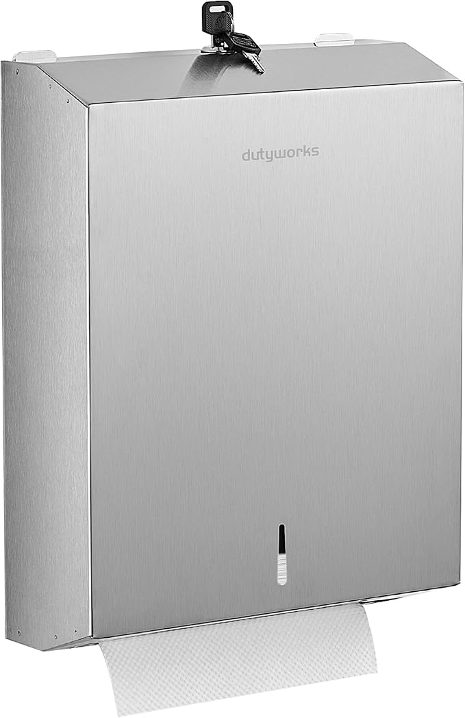 Commercial Paper Towel Dispenser Wall Mount, Stainless Steel C-Fold Multifold by dutyworks