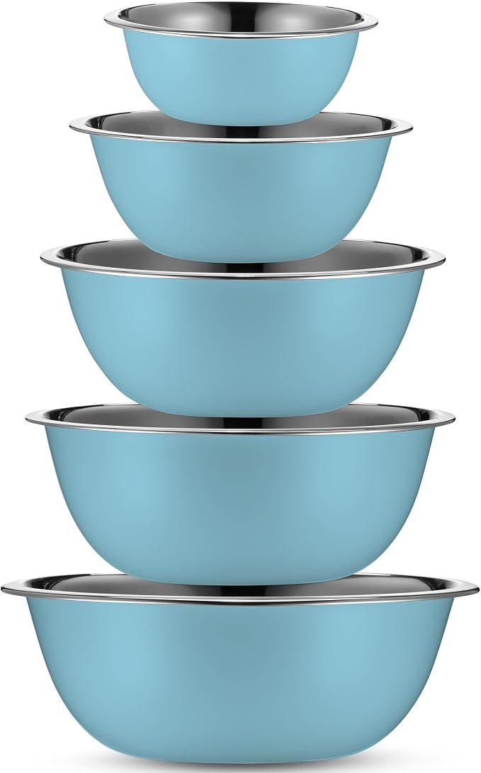 WHYSKO Meal Prep Stainless Steel Mixing Bowls Set, Refrigerator, and Kitchen - Image 2