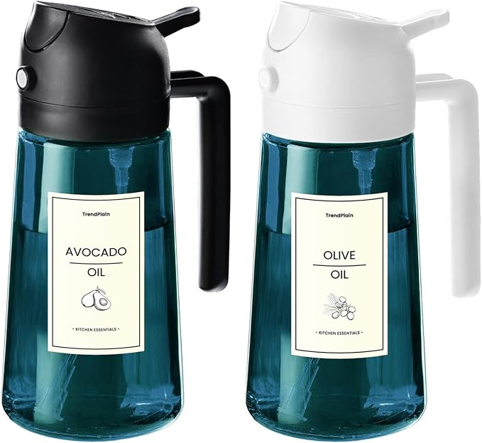 TrendPlain 16oz/470ml Blue Glass Olive Oil Sprayer by TrendPlain