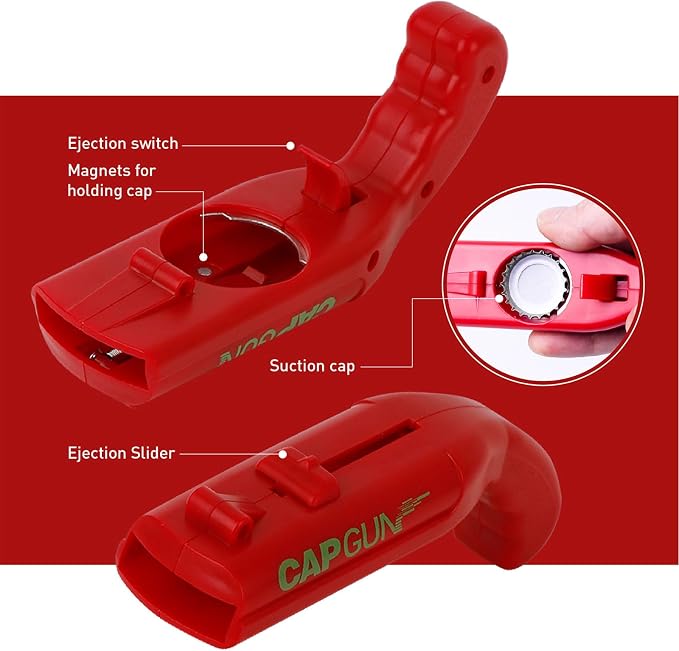 cap gun bottle opener launcher shooter funny shooting gun creative beverage - Image 2