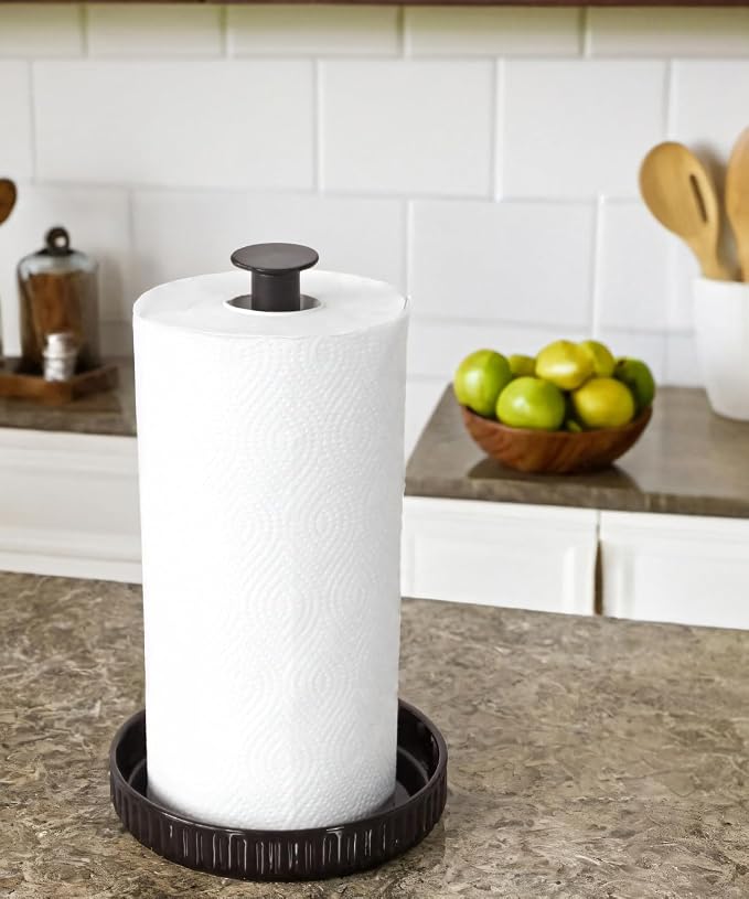 VROOMIUM Paper Towel Holder Countertop, Ceramic Base Easy-to-Clean, 1.5 lbs - Image 6