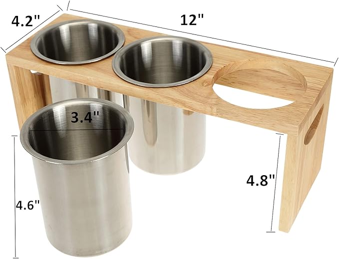 ZOOFOX 3 Pack Silverware Holder, Stainless Steel Utensil Organizer - Image 2