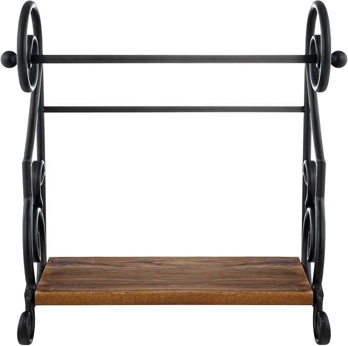 MyGift Black Metal Countertop Paper Towel Holder - Image 6