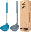 Pack of 2 Ladle Spoon, Silicone Large Spoon by BUNDLEPRO