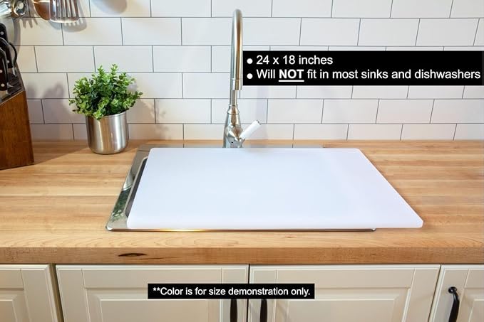 Thirteen Chefs Extra Large 24 x 18 Plastic Cutting Board - Image 5