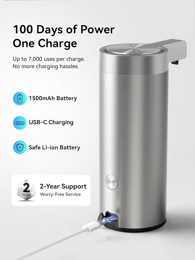 SUNLY Touchless Automatic Soap Dispenser – Clog-Free Pump, 0.2s Fast Sensor - Image 5