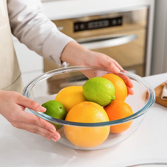 Glass Mixing Bowl Set with Airtight Lids - Image 3