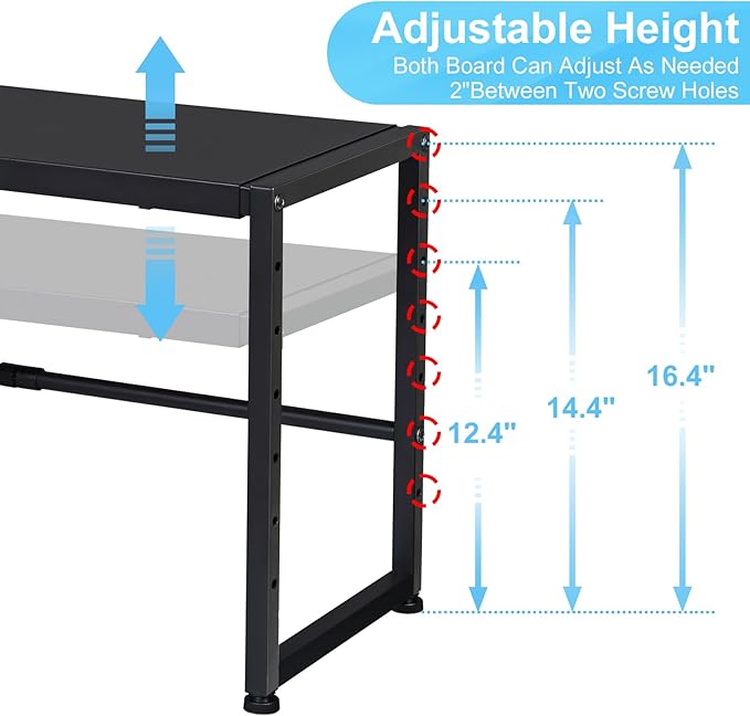 44.3 Inches Expandable Metal Storage Shelves, 150LBS Heavy Duty Shelving Units - Image 4