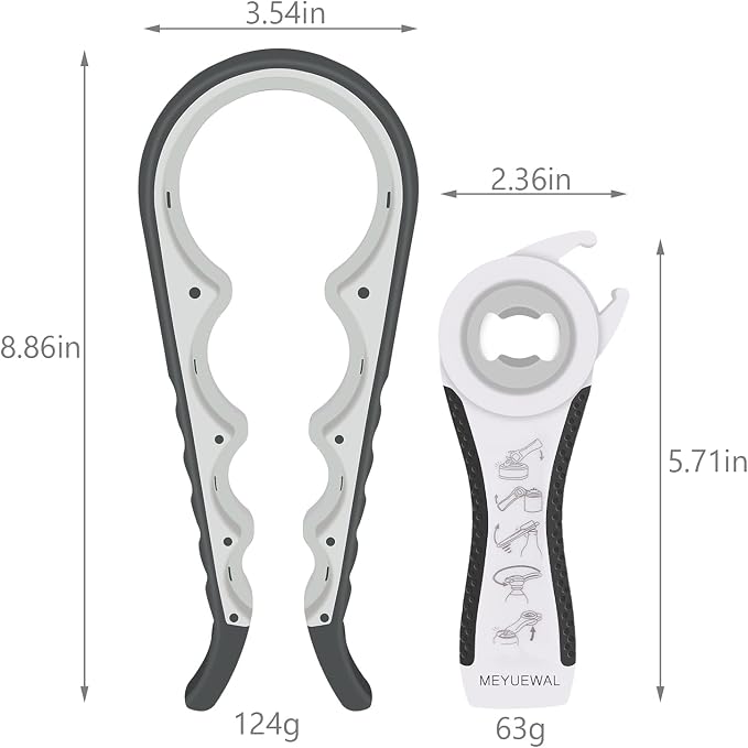 Jar Opener Bottle Opener for Weak Hands, 5 in 1 Multi-Function Can Opener - Image 3