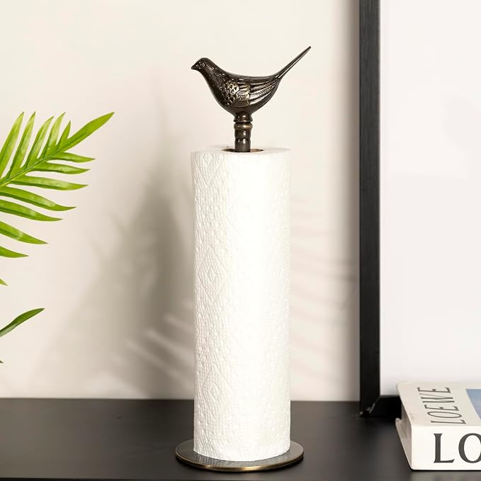 1 Luxurious Brass Paper Towel Holder countertop - Image 8