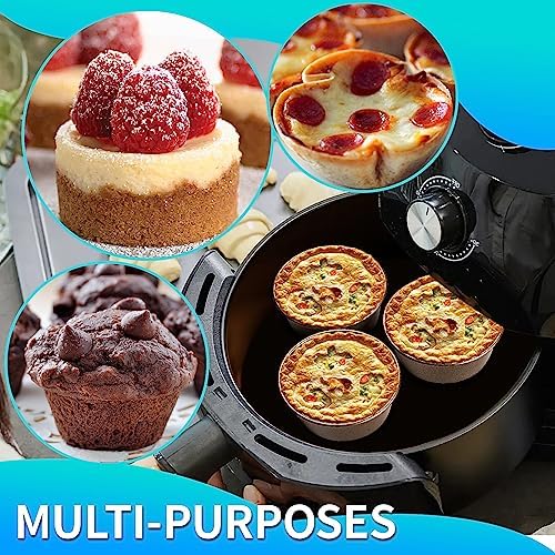 Yomvzake Air Fryer Mini Pie Pan Tart Tins, Jumbo Muffin Cupcake Pan