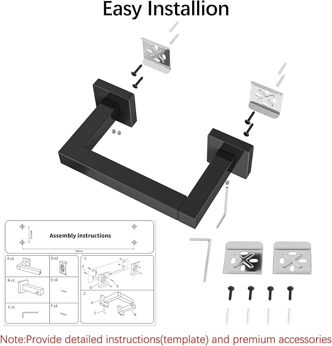 FEILERN Toilet Paper Holder, Wall Mounted Post Pivoting Square Tissue Holders - Image 9