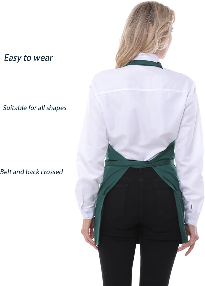Aprons for Women with 3 Pockets, Server Apron, Aprons for Cooking, Chef Apron - Image 5