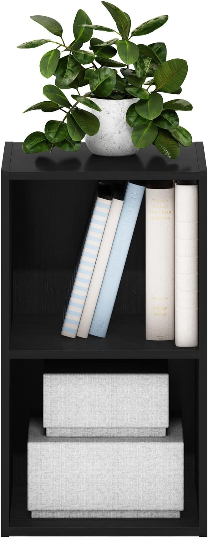 Furinno PASIR Book Shelf, 2-Tier Modern Bookshelf, Open Shelves Bookcase 9 x 12 - Image 5