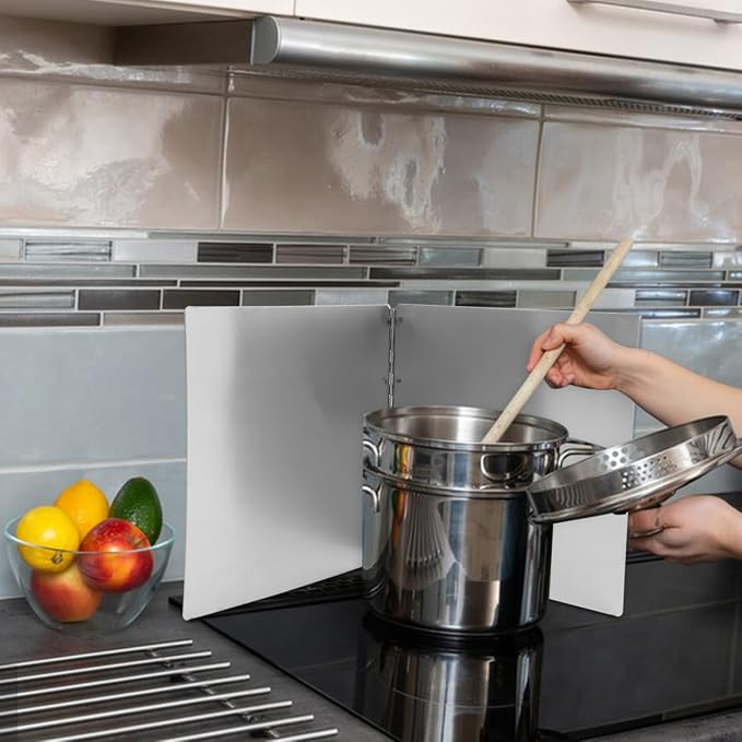 ABOOFAN Stainless Steel Oil-Proof Kitchen Shield 11.8 Inch Foldable Grease - Image 8